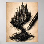 Poster Château de l'Imagination – Art à l'Encre (Devant)