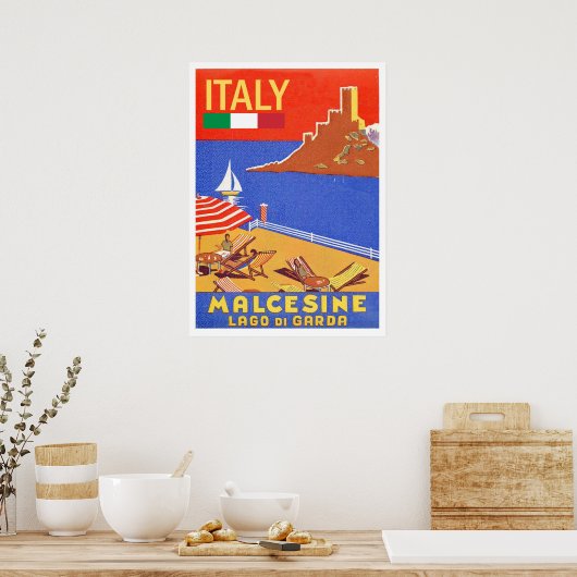 Poster Château de Malcesine, Lac de Garde, Italie (Cuisine)