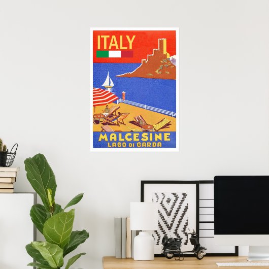 Poster Château de Malcesine, Lac de Garde, Italie (Bureau à domicile)