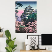Poster Château de Nagoya par Tsuchiya Koitsu (Bureau à domicile)