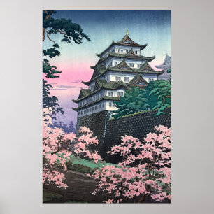 Poster Château de Nagoya par Tsuchiya Koitsu