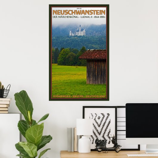 Poster Château de Neuschwanstein (Bureau à domicile)
