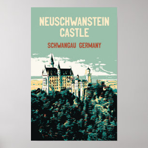 Poster Château de Neuschwanstein à Schwangau, Allemagne P