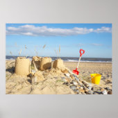 Poster Château de sable de Beach (Devant)