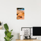 Poster Château de sable et plage (Bureau à domicile)