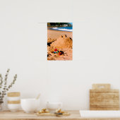 Poster Château de sable et plage (Cuisine)