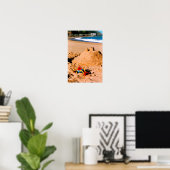 Poster Château de sable et plage (Bureau à domicile)