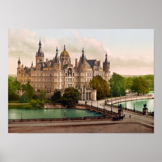 Poster Château de Schwerin Allemagne - Vers 1900 Photochr (Devant)
