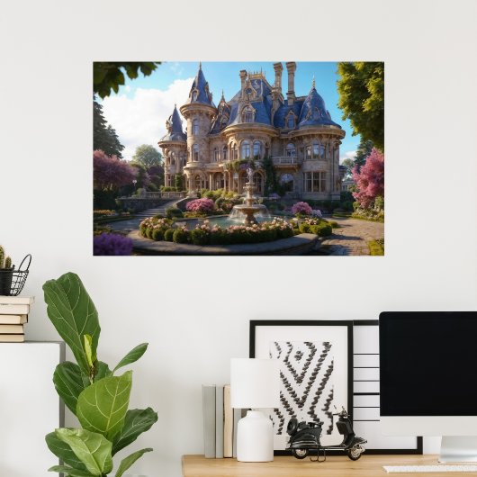Poster Château de Splendor victorien (Bureau à domicile)