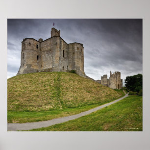 Poster Château de Warkworth dans le Northumberland,