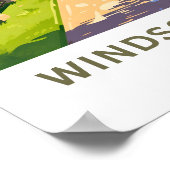 Poster Château de Windsor Angleterre Imprimer Voyage (Coin)