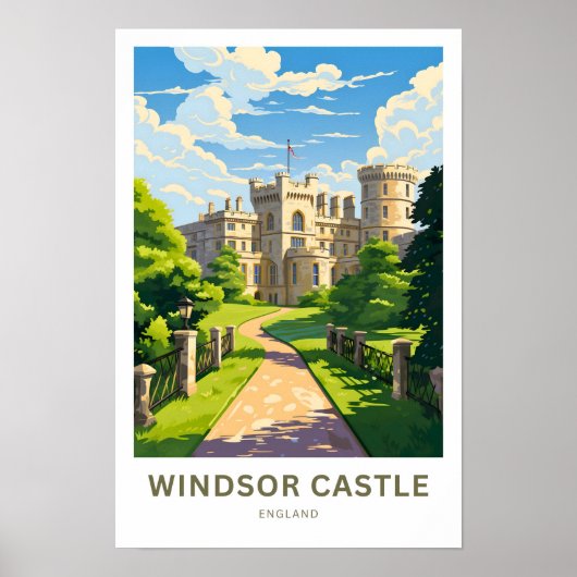 Poster Château de Windsor Angleterre Imprimer Voyage (Devant)