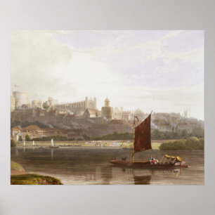 Poster Château de Windsor depuis la prairie de la rivière