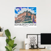 Poster Château d'Édimbourg, Lothian, Écosse (Bureau à domicile)