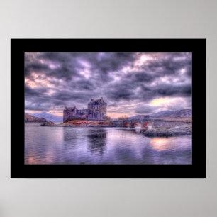 Poster Château d'Eilean Donan au coucher du soleil