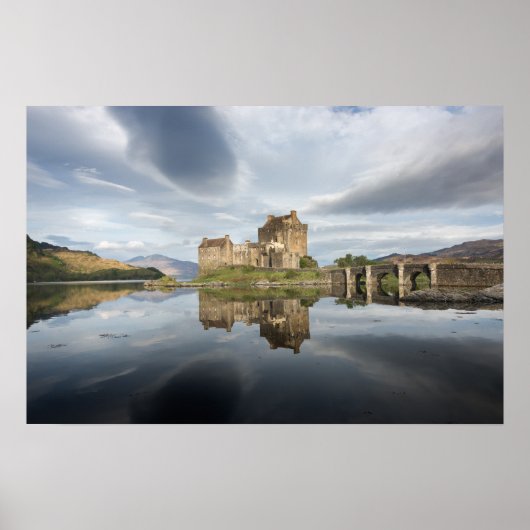 Poster Château d'Eilean Donan avec reflet en Écosse (Devant)