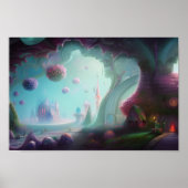Poster Château des Fées dans la forêt enchantée (Devant)