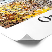 Poster Château d'Osaka Japon Voyage Aquarelle main tirée (Coin)