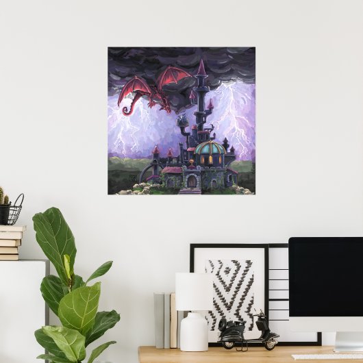 Poster Château du Dragon (Bureau à domicile)
