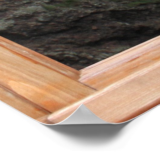 Poster Château écossais sur Cliff Vue depuis une fenêtre (Coin)