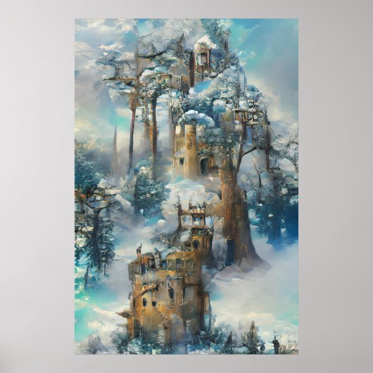 Poster Château En Forêt, Imaginaire Jungle, Château Magiq (Devant)