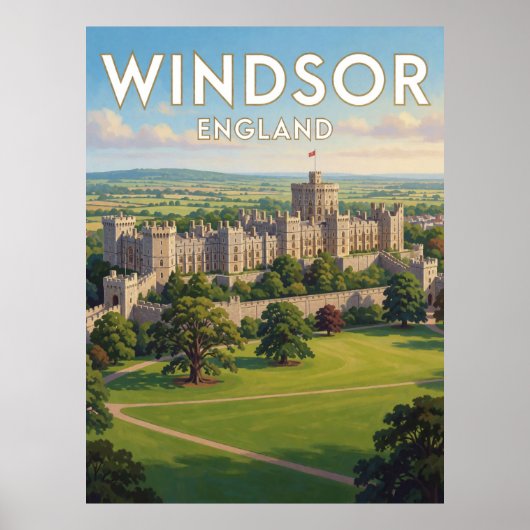 Poster Château et parc de Windsor Angleterre   (Devant)
