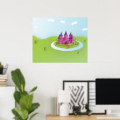 Poster Château FairyTail Édition Pixelisée (Bureau à domicile)