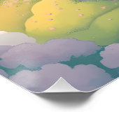 Poster Château fantaisiste avec jardin vert (Coin)
