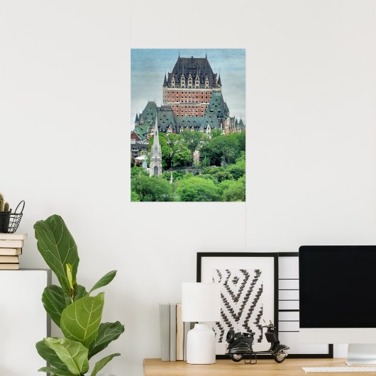 Poster Château Frontenac Québec (Bureau à domicile)