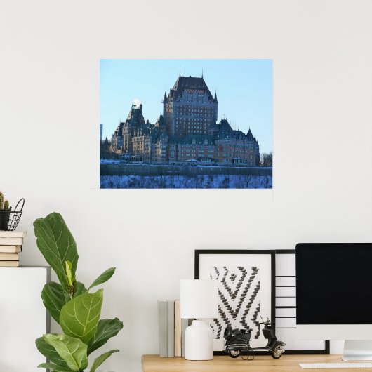 Poster Château Frontenac, Québec, Canada (Bureau à domicile)