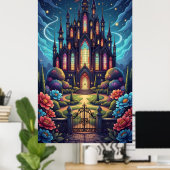 Poster château géant orne les flèches et chatoyant (Bureau à domicile)