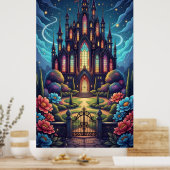 Poster château géant orne les flèches et chatoyant (Cuisine)