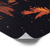 Poster Château gothique de vampire sous la pleine lune (Coin)