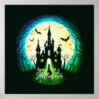 Château hanté Joyeux Halloween Épouvantable