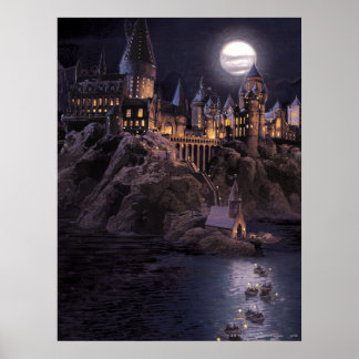 Poster Château Harry Potter | Grand lac à Hogwarts
