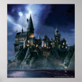 Poster Château Harry Potter | Hogwares à lune (Devant)