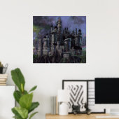 Poster Château Harry Potter | Magnifique Hogwarts (Bureau à domicile)