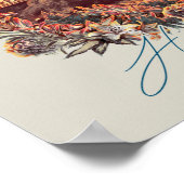 Poster CHÂTEAU HOGWARTS™ Graphique floral (Coin)