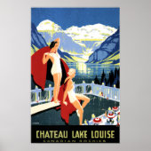Poster CHATEAU LAKE LOUISE Femmes Rocheuses canadiennes V (Devant)