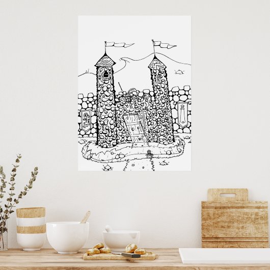 Poster Château Maze (Cuisine)