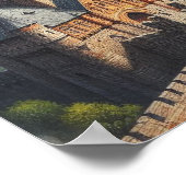 Poster Château médiéval dans un paysage montagnard (Coin)