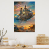 Poster Château médiéval, Royaume d'Imaginaire, Château da (Cuisine)
