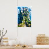 Poster Château médiéval sur Hill (Cuisine)