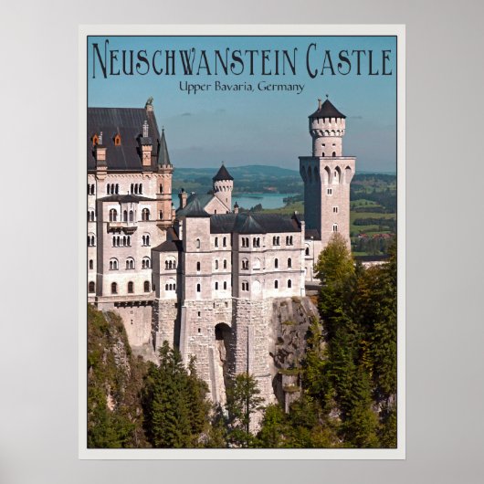 Poster Château Neuschwanstein de Marienbrücke - Français (Devant)