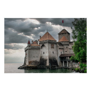 Poster Château nuageux côté océan