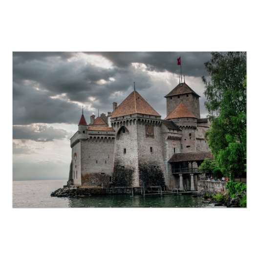 Poster Château nuageux côté océan (Devant)