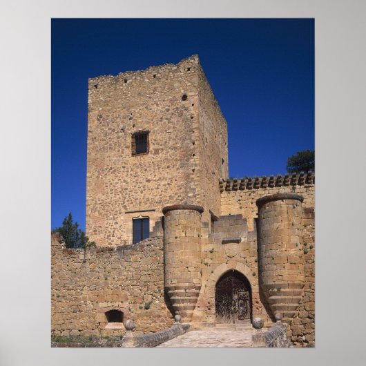 Poster Château Pedraza, Castille-et-León, Espagne 2 (Devant)