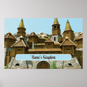 Poster Château Personnalisé pour Enfants