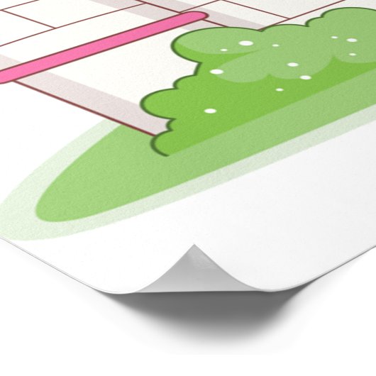 Poster Château rose (Coin)