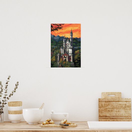 Poster Château Schloss Neuschwanstein (Cuisine)